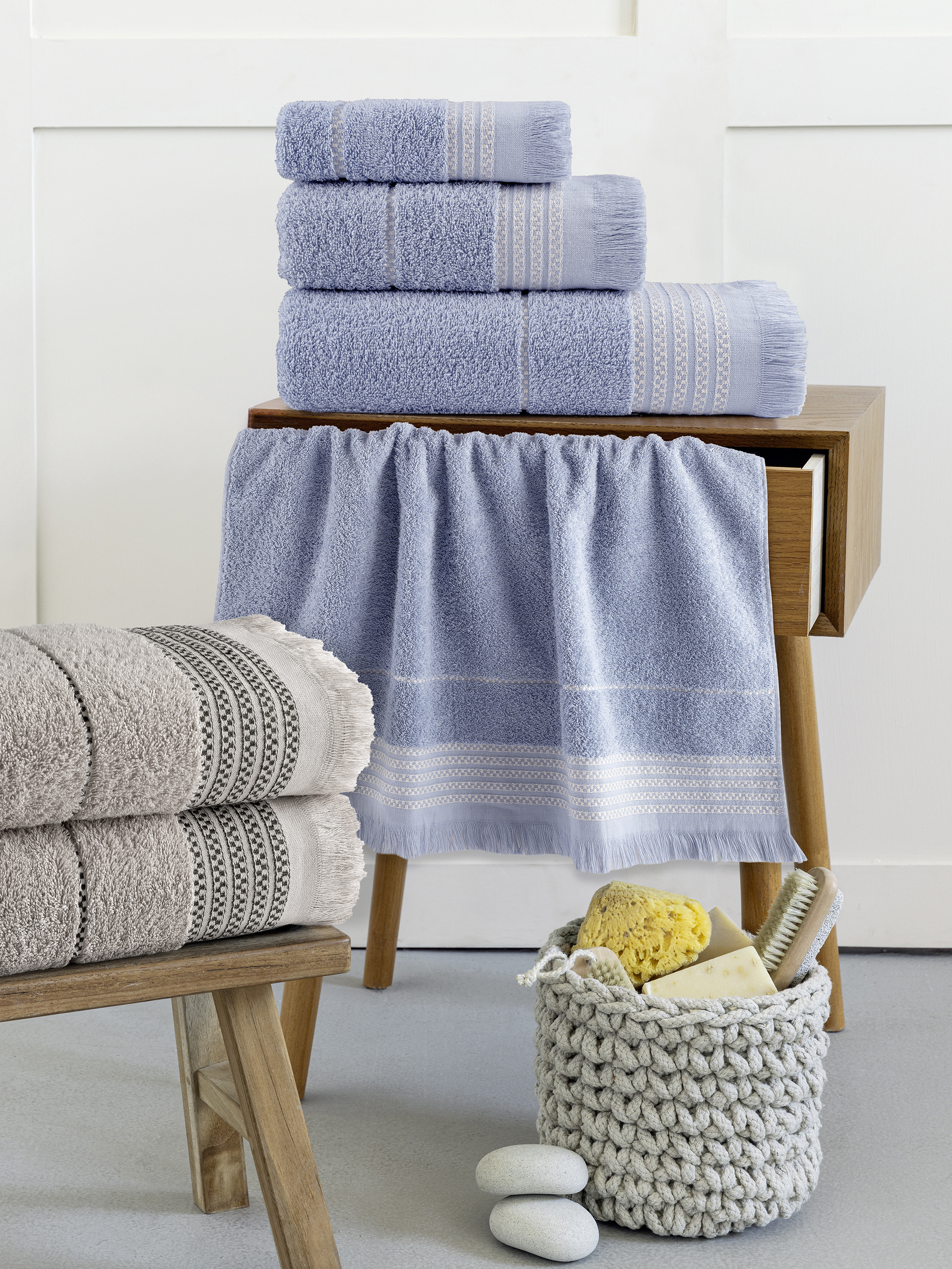 Σετ Πετσέτες (30x50 + 50x90 + 70x140) Plush - Blue